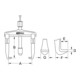 KS Tools Estrattore universale idraulico a 2 bracci-3