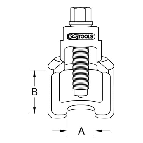 KS Tools Estrattore universale per snodi sferici a campana 32x90mm