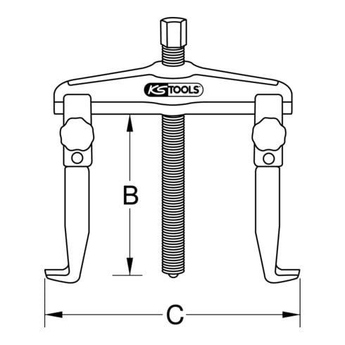 KS Tools Estrattori universali a serraggio rapido, 7pz. 50-160mm