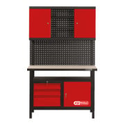 KS Tools Etabli d'atelier 1 porte + 3 tiroirs 840x1200x600mm-4