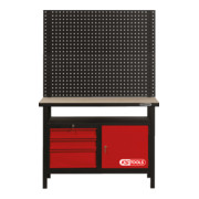 KS Tools Etabli d'atelier 1 porte + 3 tiroirs 840x1200x600mm-5