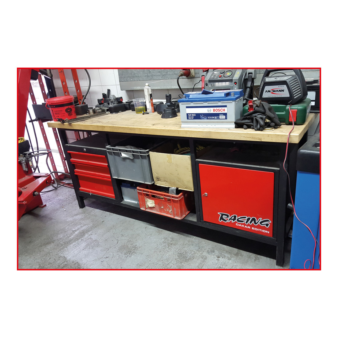 KS Tools Etabli d'atelier 1 porte + 3 tiroirs 840x2000x680mm