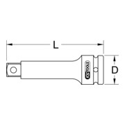 KS Tools Extension de force 1/4", 100mm-3
