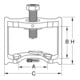 KS Tools Extracteur pour commande de freinage BPW, 160mm