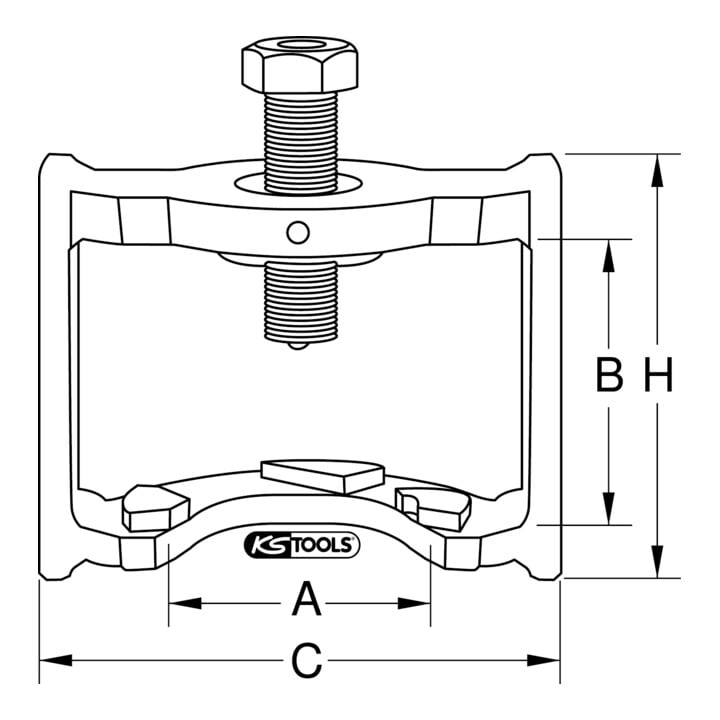 KS Tools Extracteur pour commande de freinage BPW, 160mm
