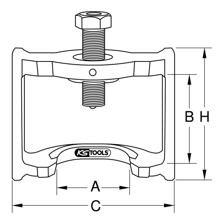 KS Tools Extracteur pour commande de freinage Haldex, 160mm