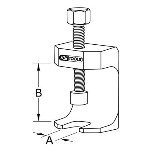 KS Tools Extracteur universel de bras d’essuie-glace avec fourche d’extracteur réglable, 16-38 mm