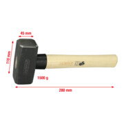 KS Tools Fäustel mit Eschestiel-2