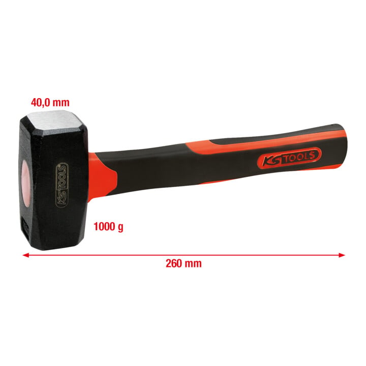 KS Tools Fäustel mit Fiberglasstiel, 1000g