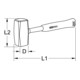 KS Tools Fäustel mit Stahlrohr-Stiel und Kunststoffgriff 260 mm-3