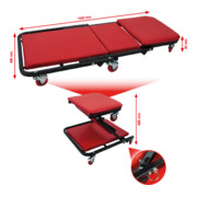 KS Tools Fahrbare Liege und Klappsitz, 1040x490mm-2