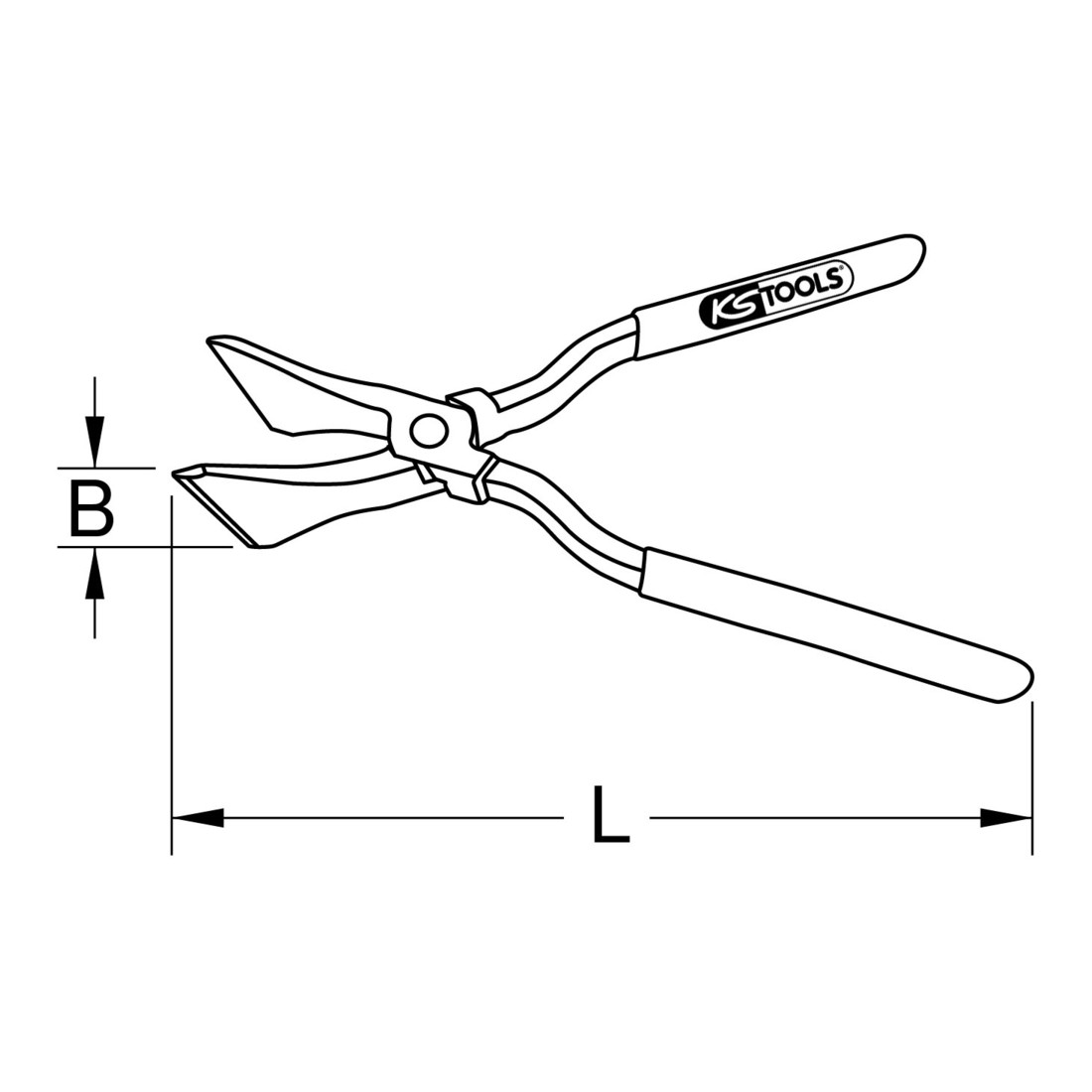 KS Tools Falzzange, gerade