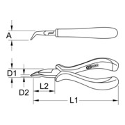 KS Tools Feinmechanik-Flachrundzange-gebogen, 130mm-4