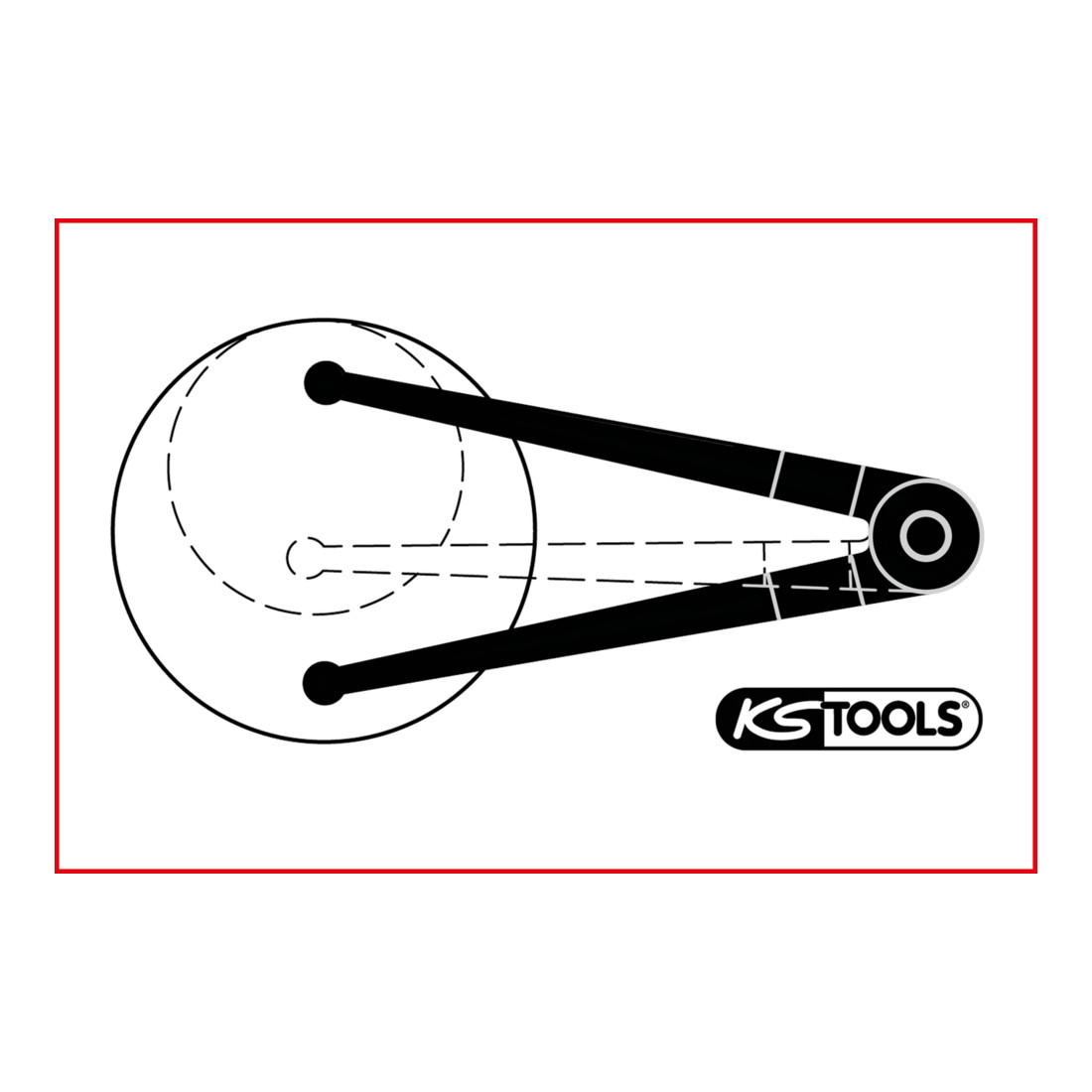 KS Tools felsleutel Ø 14 - 100 mm met spie diameter 5.0 mm