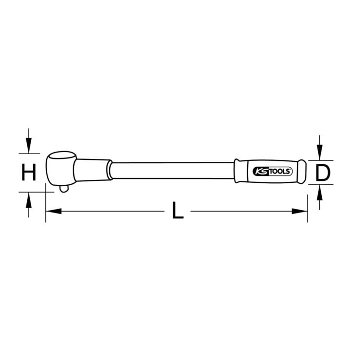 KS Tools Festeingestellter Überratsch-Drehmomentschlüssel, 1-5Nm