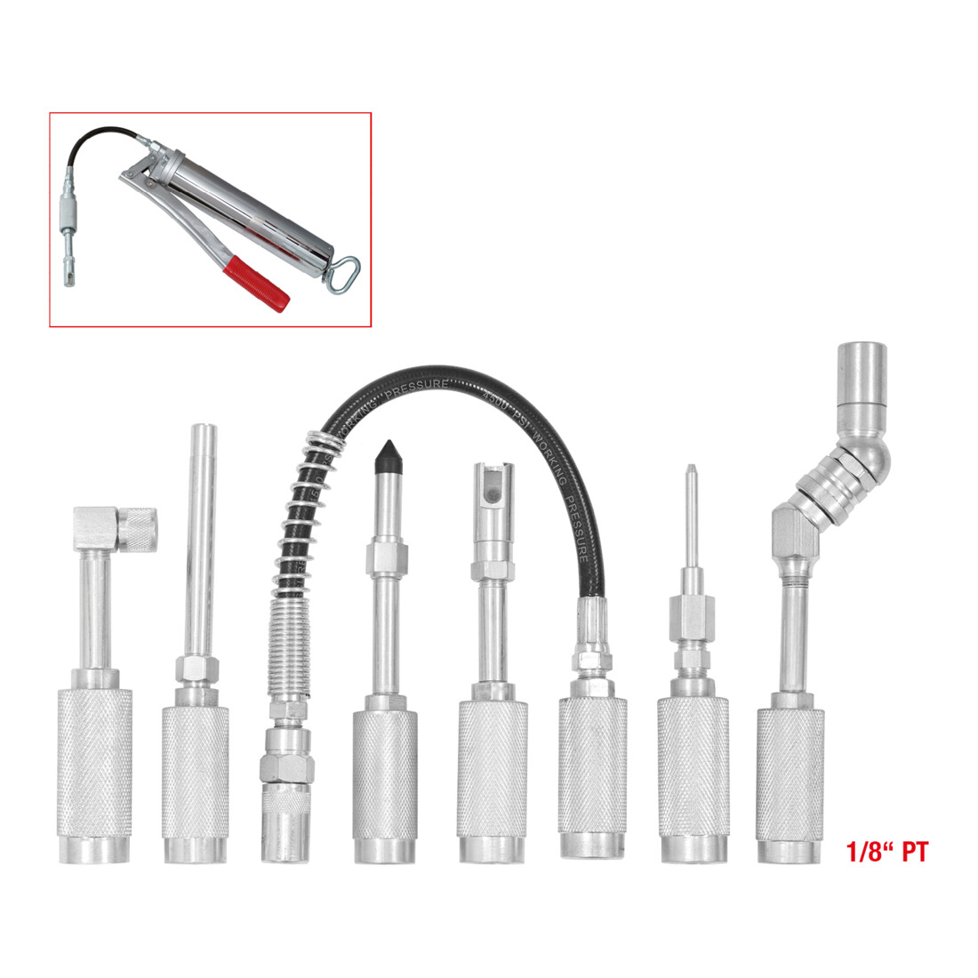 KS Tools Fettpressen-Adapter-Satz, 7-teilig
