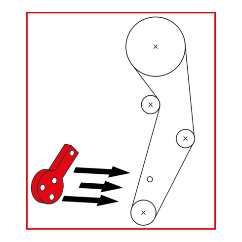 KS Tools Fiat / Ford - motor afstel gereedschap set, 19 stuks