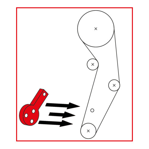 KS Tools Fiat / Ford - Motoreinstell-Werkzeug-Satz, 19-teilig