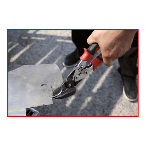 KS Tools Figuren-Durchlaufschere, linksschneidend