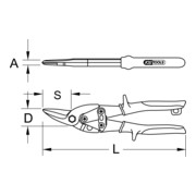 KS Tools figuurschaar, linkse snede-5