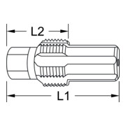 KS Tools Filettatrice con perno di guida per sensori NOX, M20x1,5-2