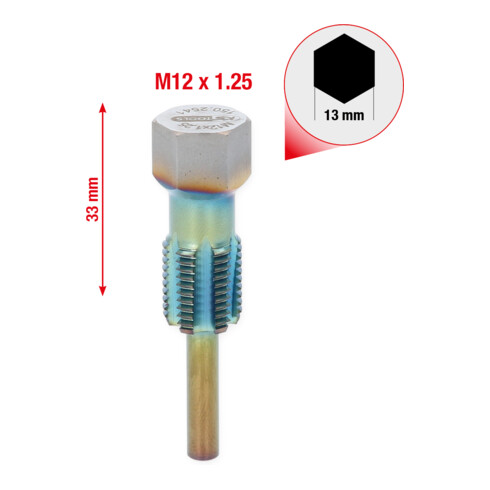 KS Tools Filettatrice con perno di guida per sensori temperatura