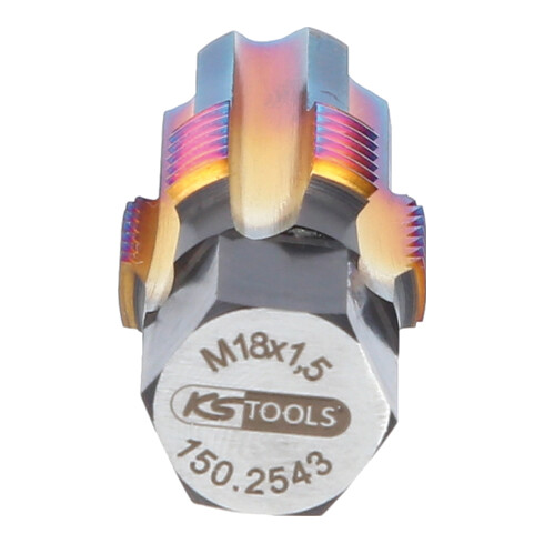 KS Tools Filettatrice con perno di guida per sonde lambda, M18x1,5
