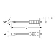 KS Tools Flachmeißel mit Handschutzgriff, 8-kant-3