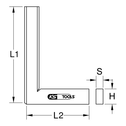 KS Tools Flachwinkel nach DIN 875/0