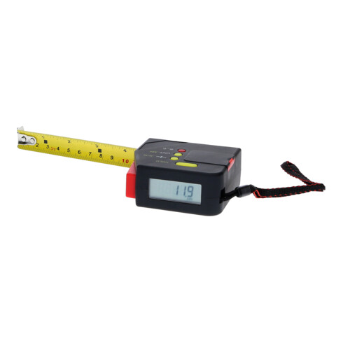 KS Tools Flessometro elettrico con blocco e clip, digitale, 5m, 19mm