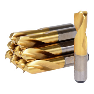 KS Tools Forets à dépointer HSSE TiN, Ø 8mm, pack de 10