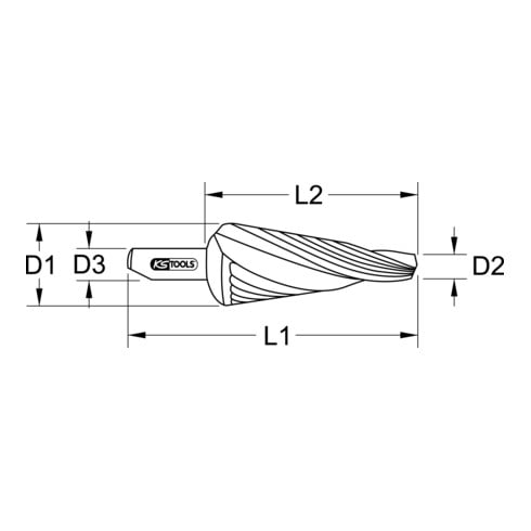 KS Tools Forets aléseurs coniques HSS en spirale, Ø 5-31 mm