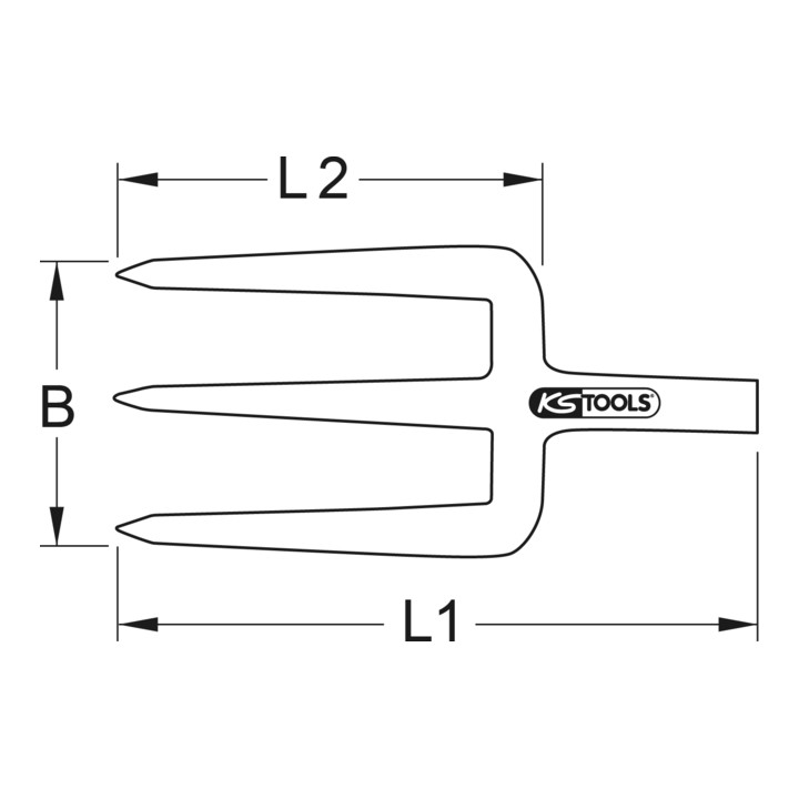 KS Tools Fourche à coton BRONZEplus 200 mm