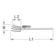 KS Tools Fourche courbe avec manche 1600 mm-3