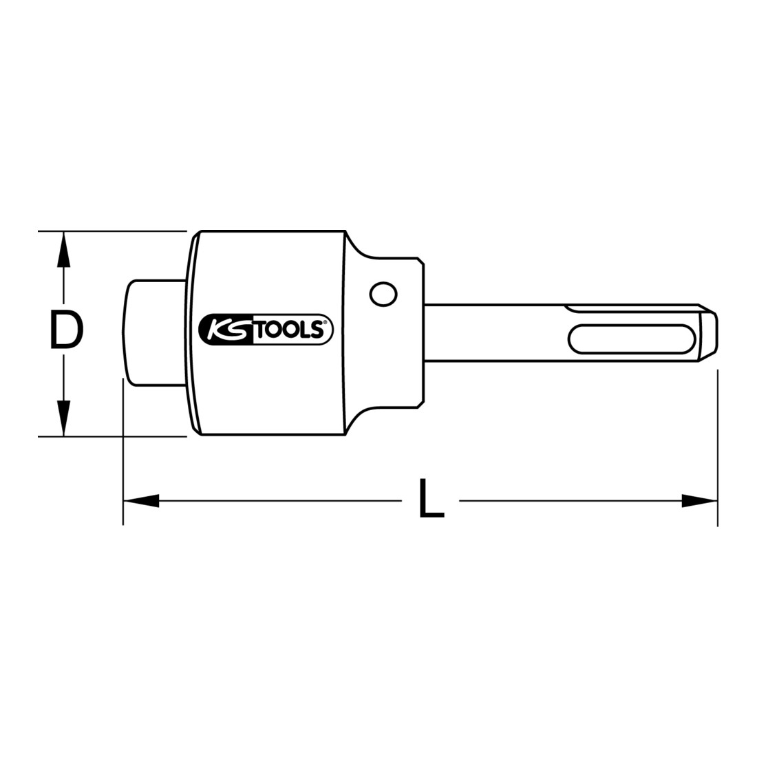 KS Tools Fresa per prolunga per rubinetto 1/2", supporto SDS