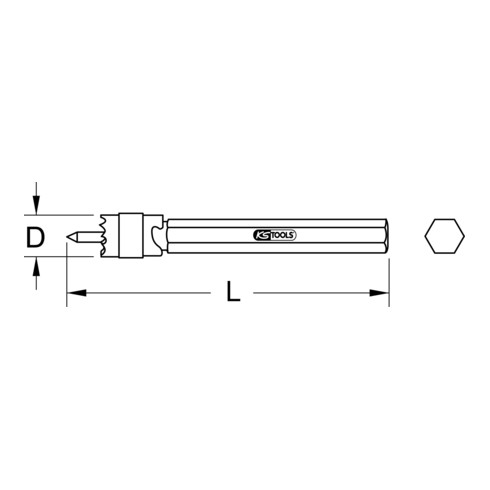 KS Tools Fresa per saldatura a punti HSS, corone intercambiabili, 8mm