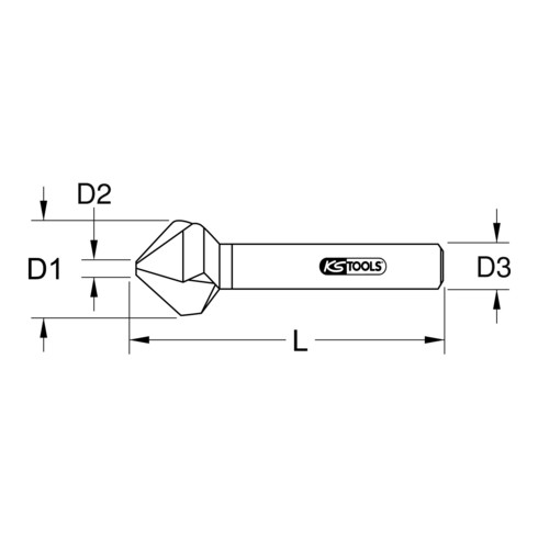 KS Tools Fresa per svasare e sbavare HSS 120°