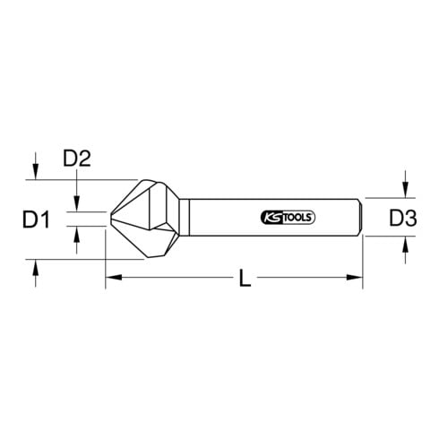 KS Tools Fresa per svasare e sbavare HSS 120°