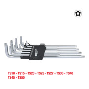 KS Tools Fünfstern-Winkelstiftschlüssel-Satz, Bohrung, lang, 9-teilig-3