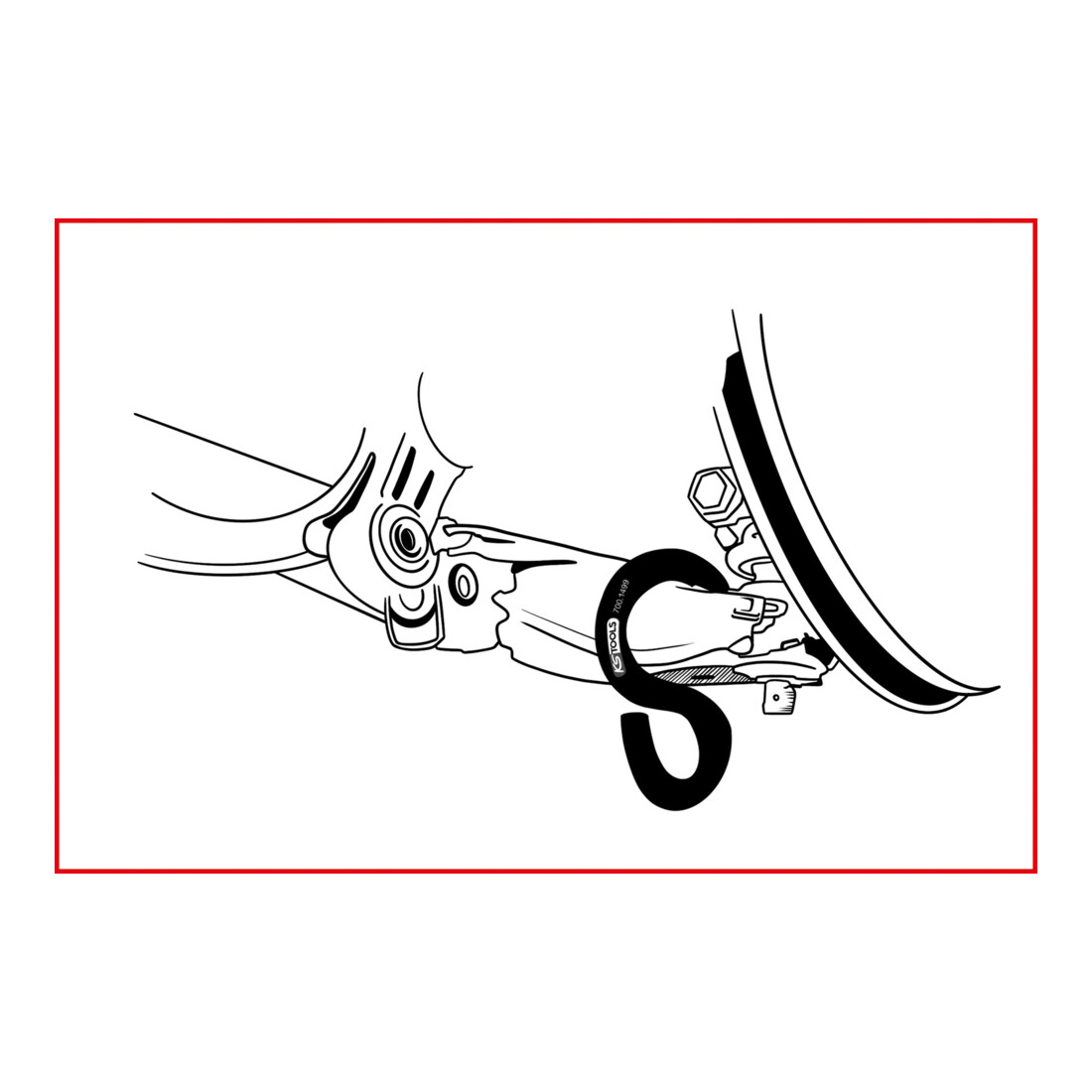 KS Tools Gancio leva universale per assali
