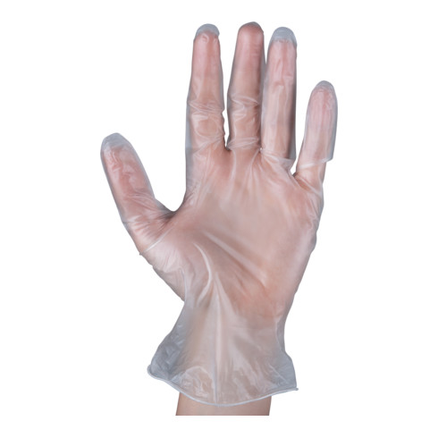 KS Tools gants jetables en vinyle sans revêtement en poudre, S, paquet de 100