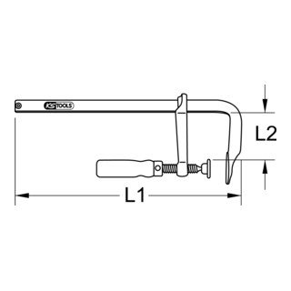 KS Tools Ganzstahl-Schraubzwinge