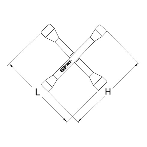 KS Tools Gasrohr-Stopfenschlüssel, 4 Funktionen