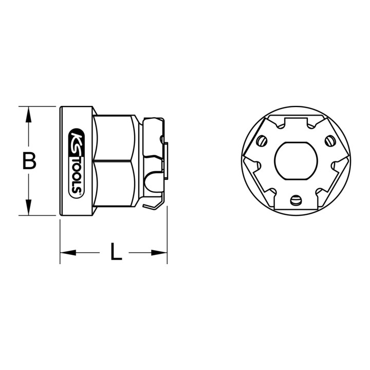 KS Tools GEARplus Bit-Adapter, 5/16"x13mm