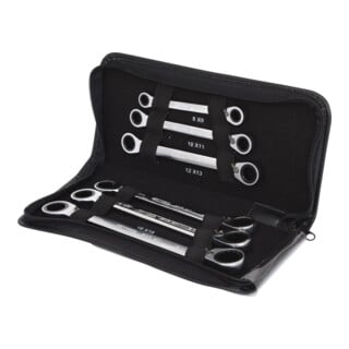 KS Tools GEARplus Doppel-Ratschenringschlüssel-Satz,umschaltbar,6-tlg