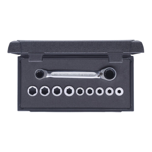 KS Tools geARplus dubbele ratelringsleutelset verstelbaar 10 st.