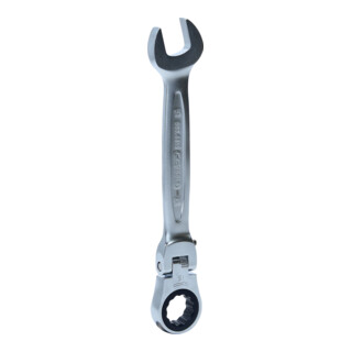KS Tools GEARplus Gelenk-Ratschenringmaulschlüssel feststellbar, 15mm