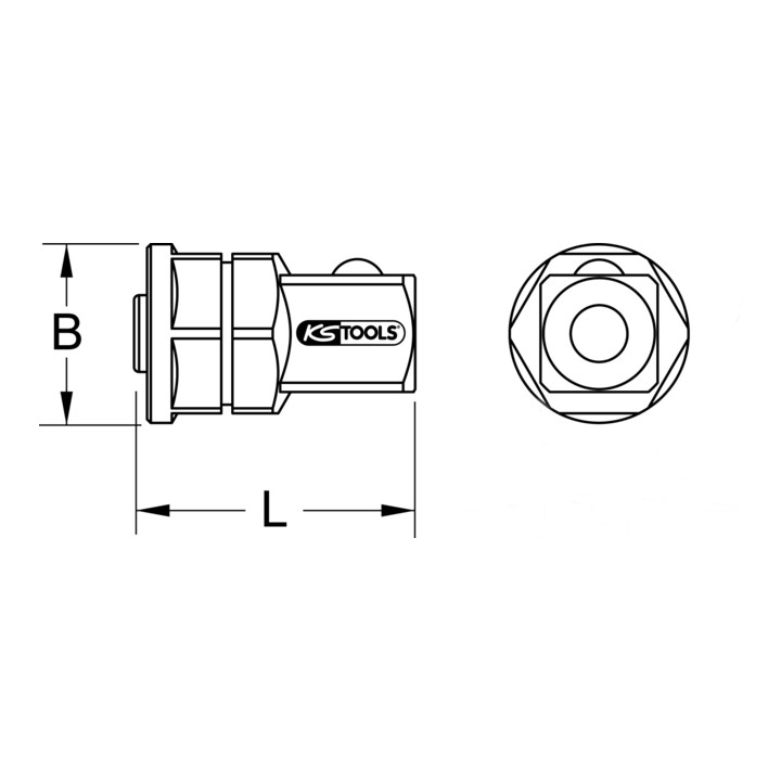KS Tools geARplus inbus adapter, 1/4 "x10mm