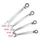 KS Tools GEARplus Jeu de clés à cliquet à anneau, réversible, 4 pcs.