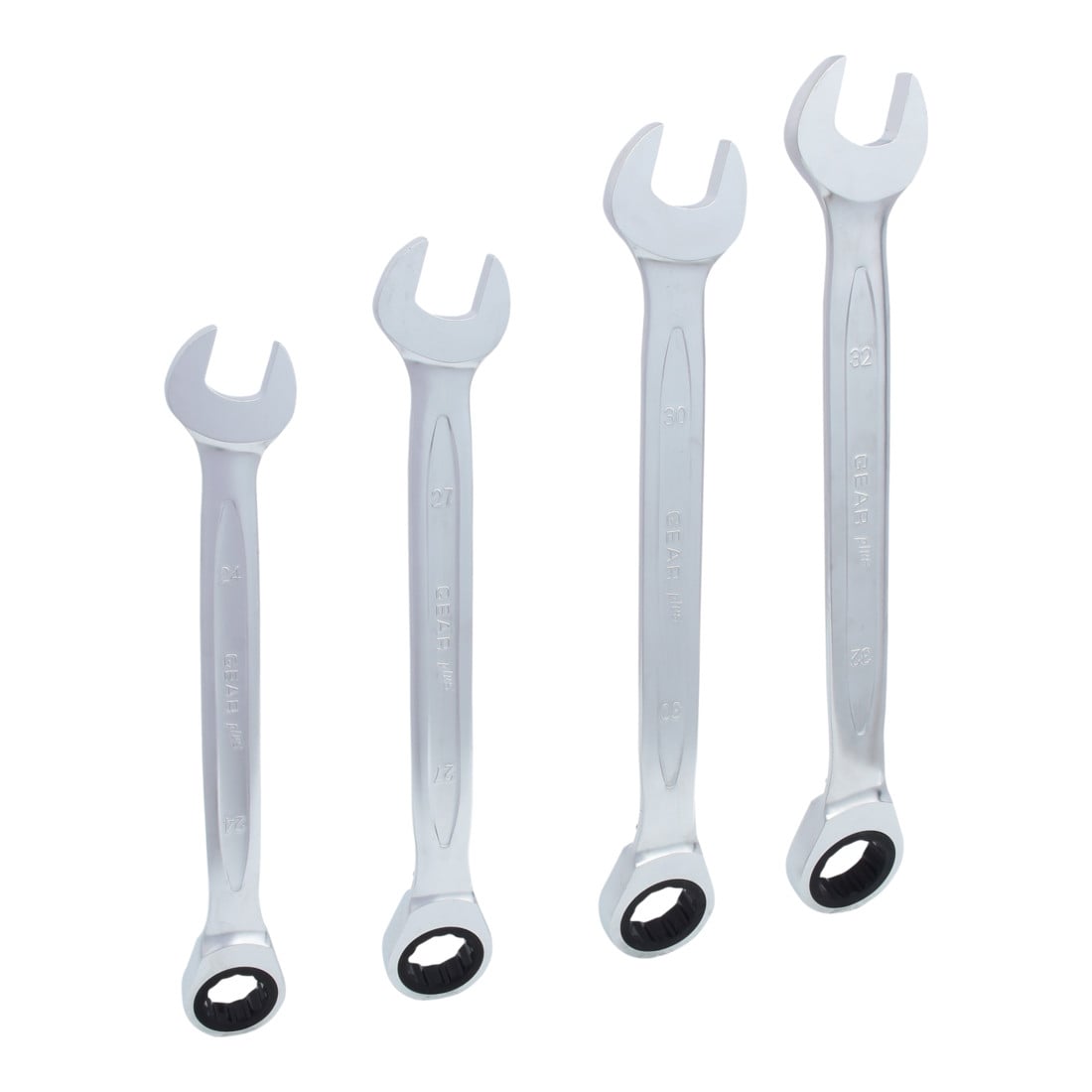 KS Tools GEARplus Jeu de clés à cliquet à anneau, réversible, 4 pcs.
